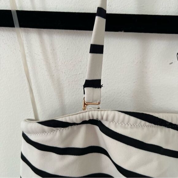 Victoria's Secret Black White Stripe One Piece Convertible Strap Swimsuit - Picture 9 of 11